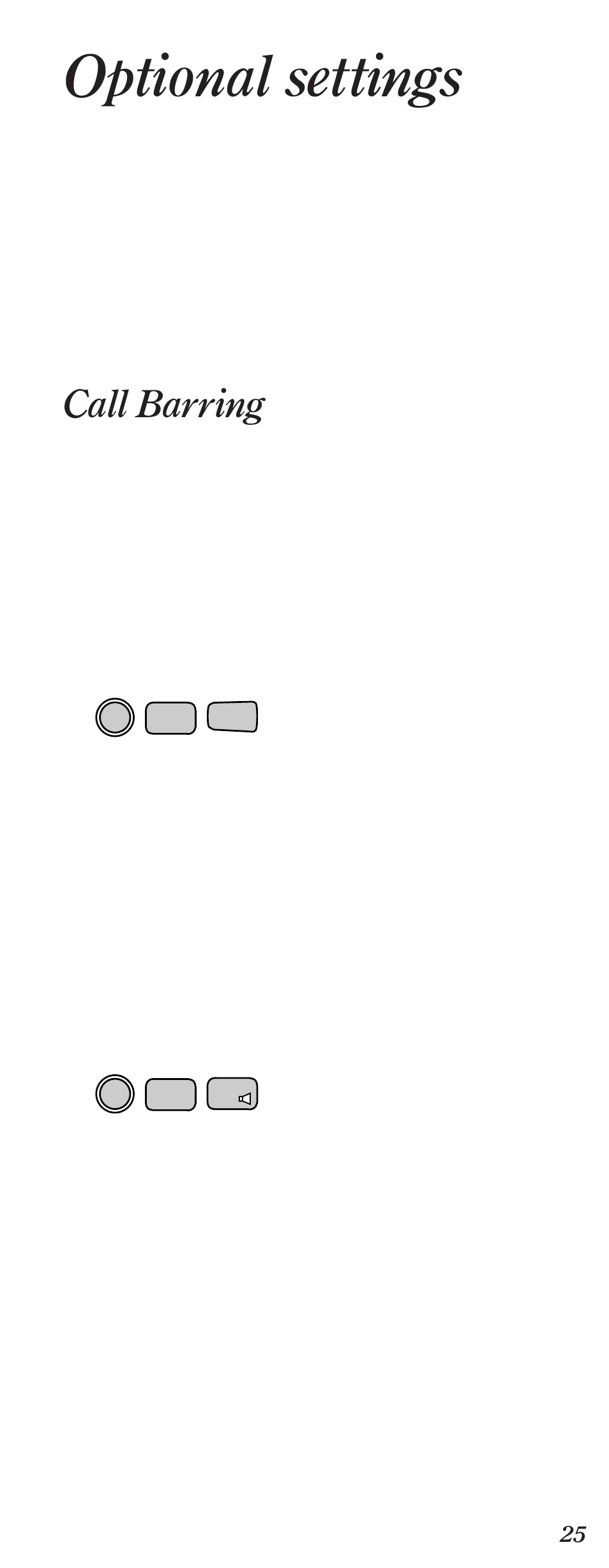 Optional settings, Call barring | BT Diverse 2000 User Manual | Page 27 / 47