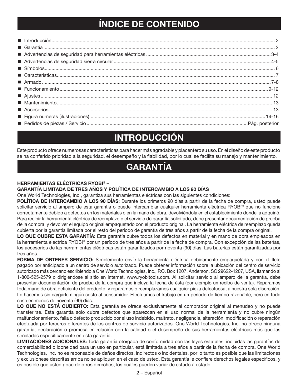 Ryobi P504 User Manual | Page 28 / 44