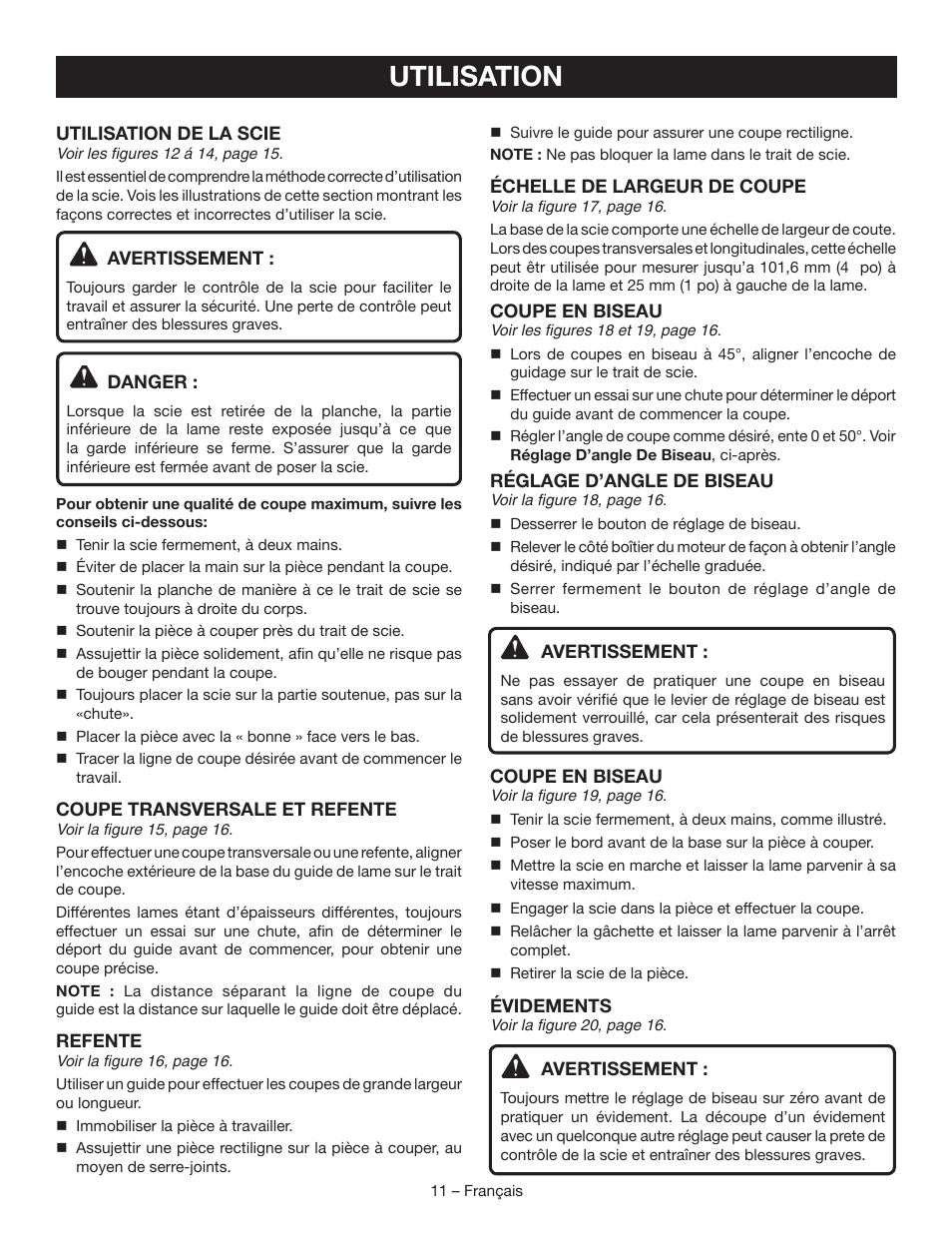 Utilisation | Ryobi P504G User Manual | Page 24 / 44
