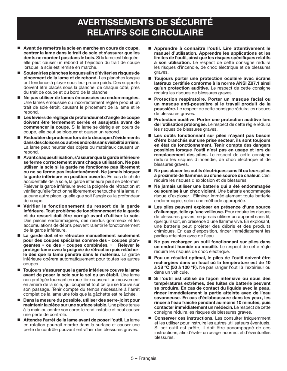 Ryobi P506 User Manual | Page 18 / 44