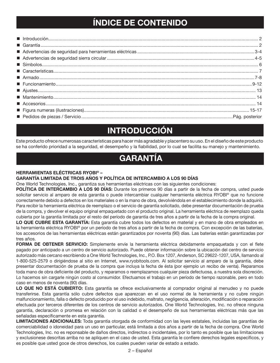 Ryobi P506 User Manual | Page 28 / 44