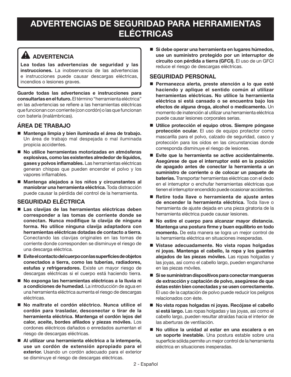 Ryobi CSB124 User Manual | Page 30 / 48