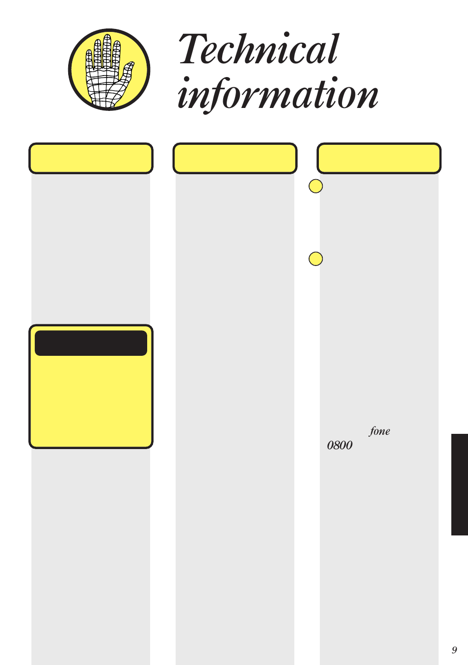 Technical information | BT Decor 400 User Manual | Page 9 / 12