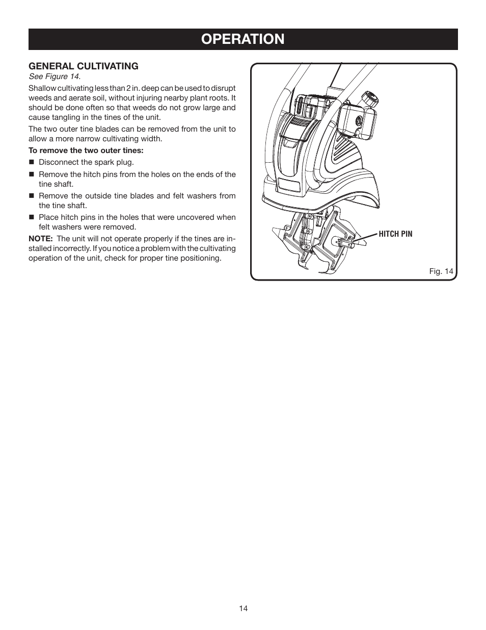 Operation | Ryobi RY60514 User Manual | Page 14 / 24