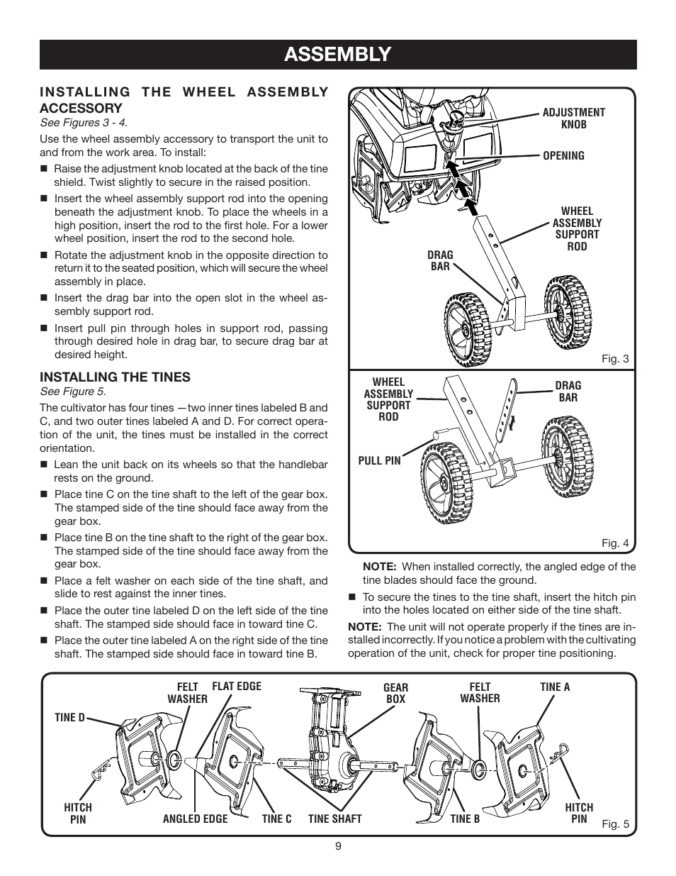 Assembly | Ryobi RY60514 User Manual | Page 9 / 24