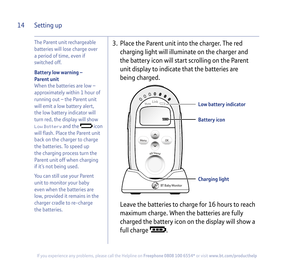 Setting up | BT 250 User Manual | Page 14 / 41