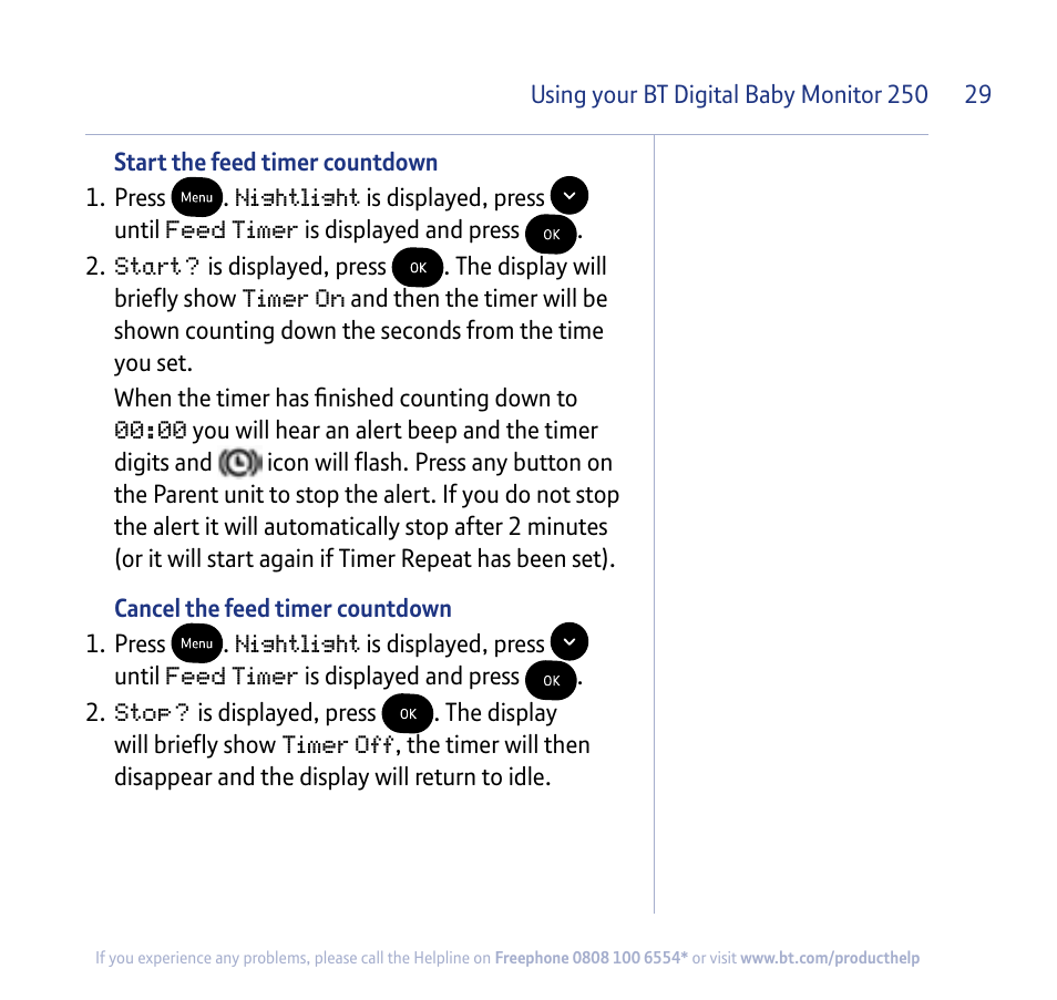 BT 250 User Manual | Page 29 / 41