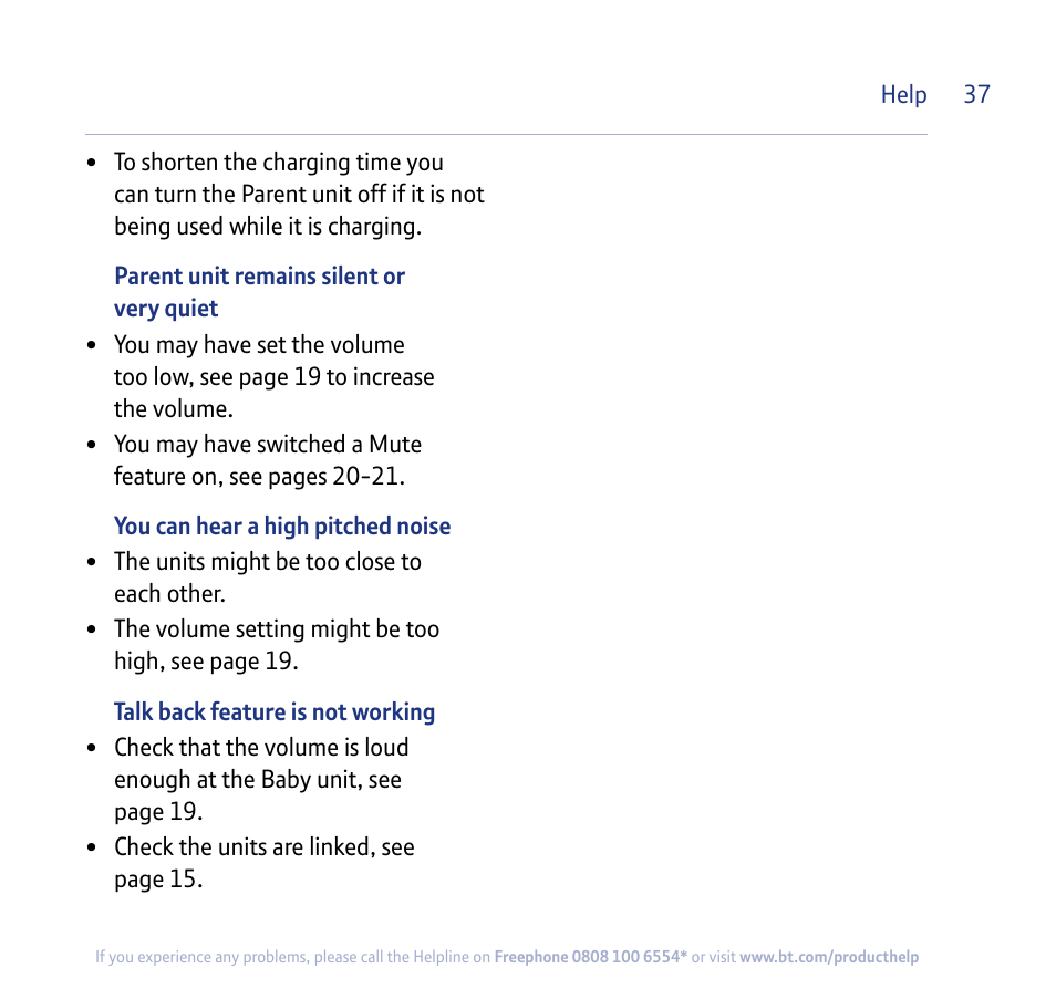 BT 250 User Manual | Page 37 / 41