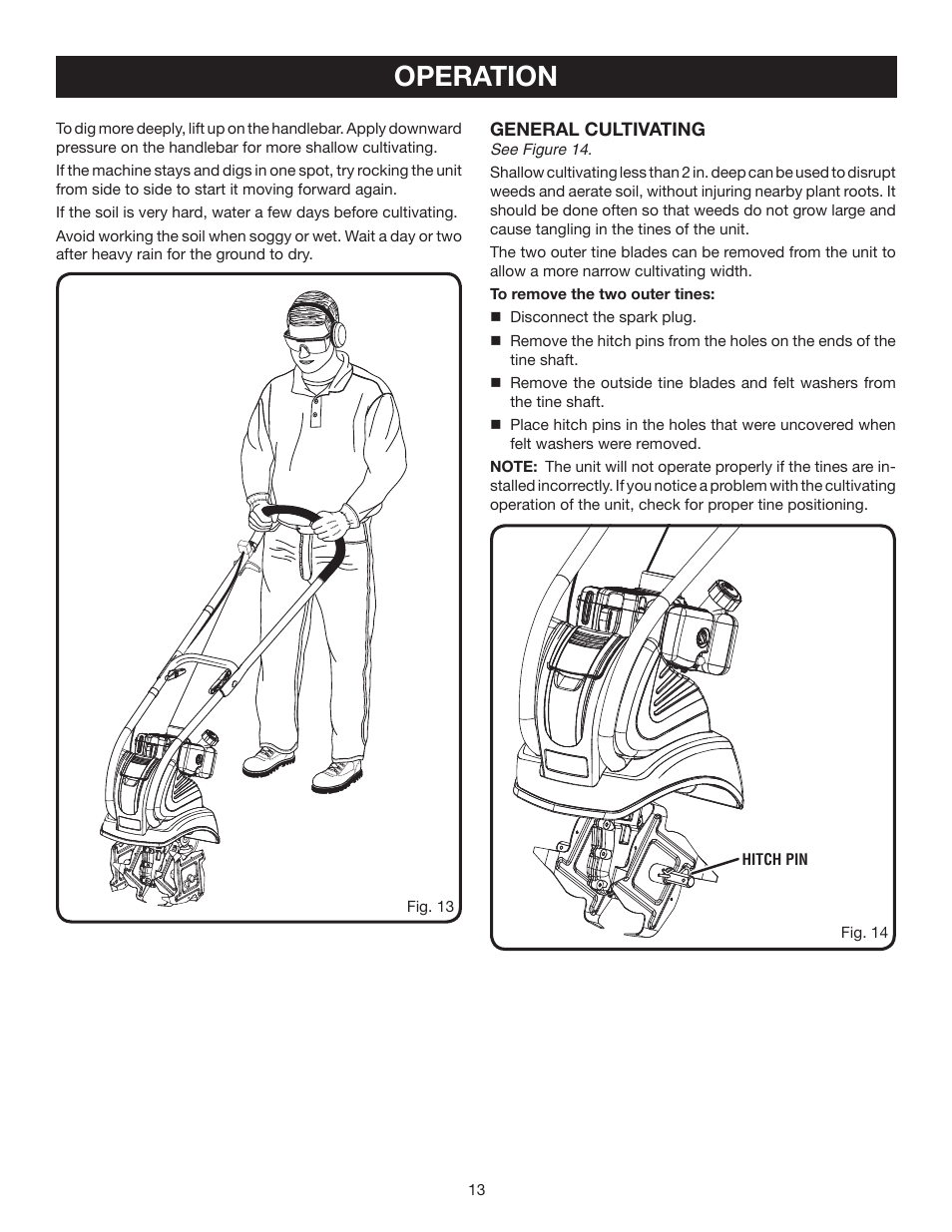 Operation | Ryobi RY60520 User Manual | Page 13 / 22