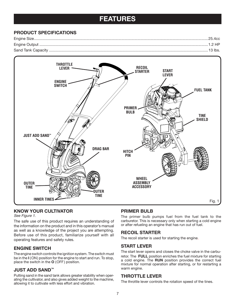 Features | Ryobi RY60520 User Manual | Page 7 / 22