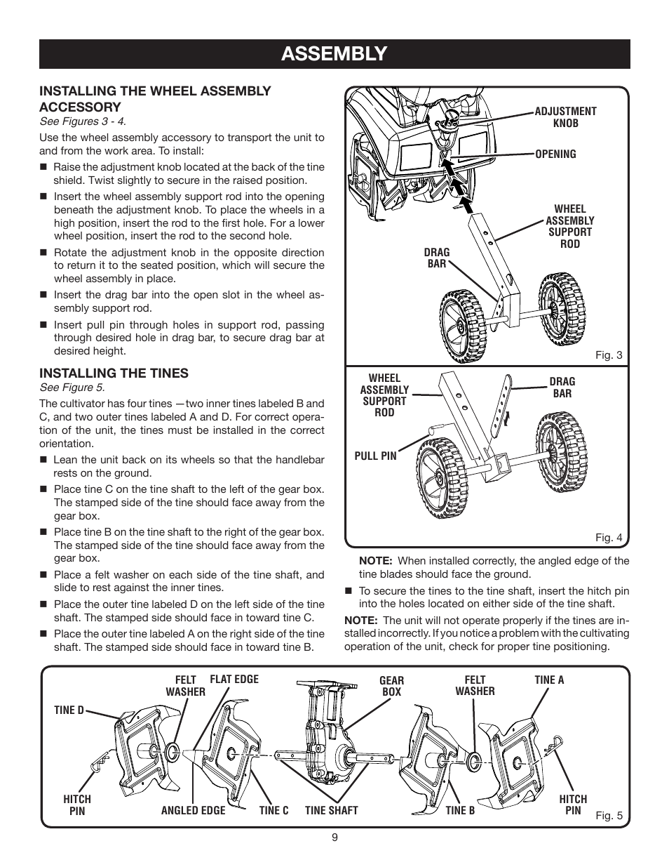 Assembly | Ryobi RY60520 User Manual | Page 9 / 22