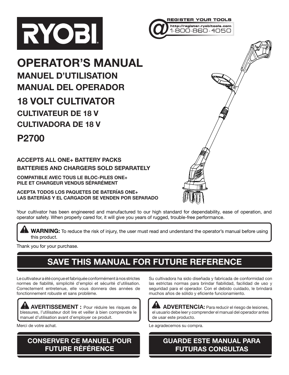 Ryobi P2700 User Manual | 30 pages