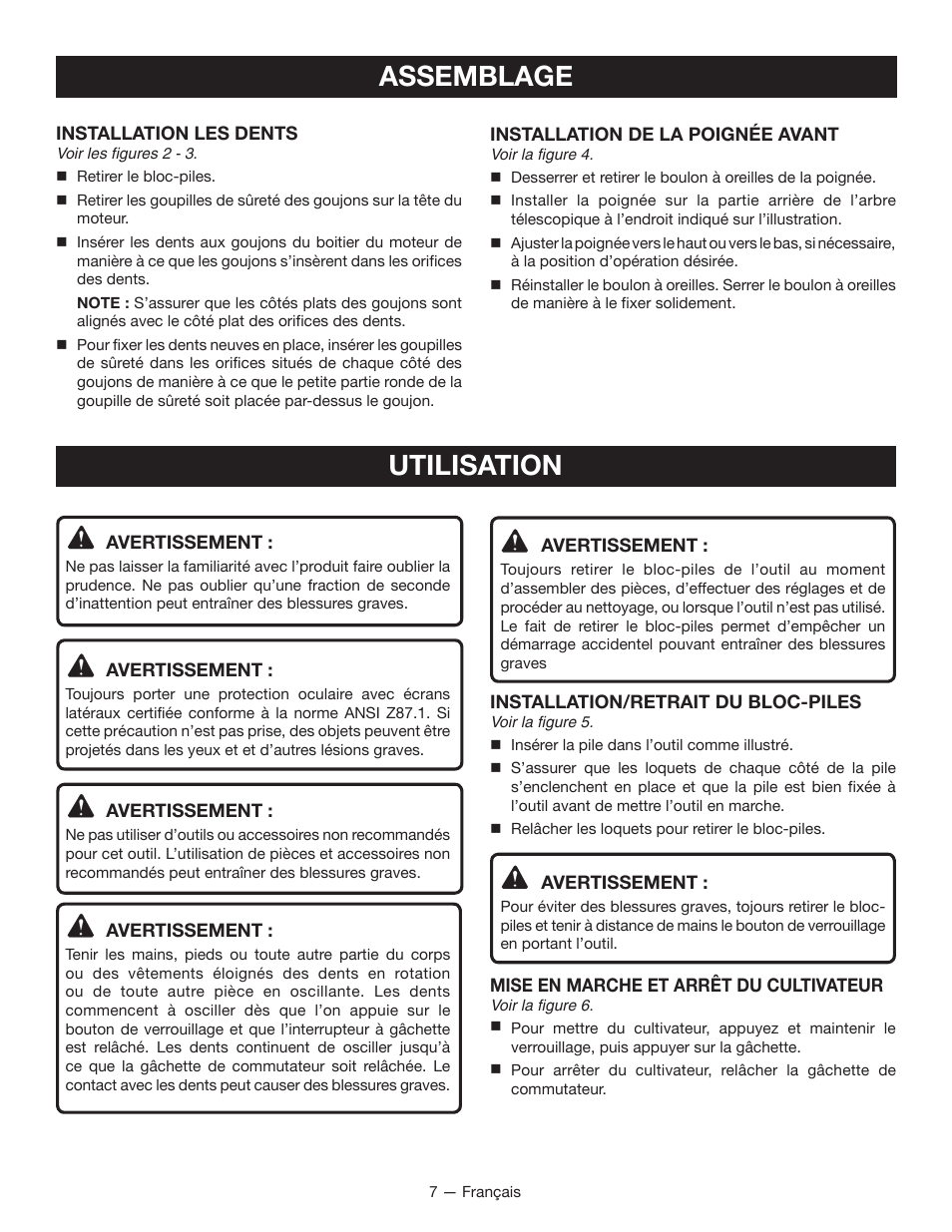 Assemblage, Utilisation | Ryobi P2700 User Manual | Page 17 / 30