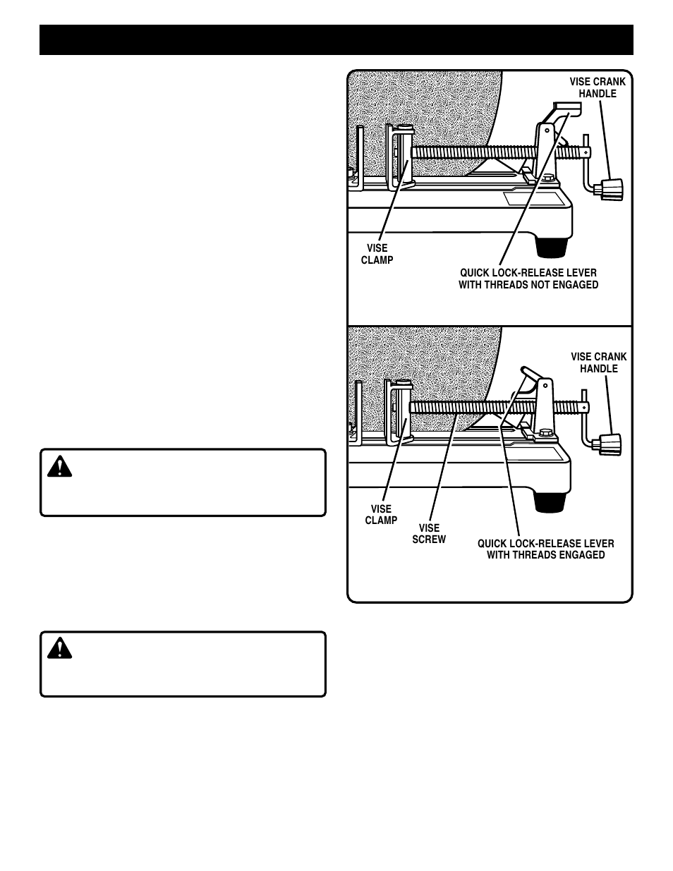 Adjustments, Warning | Ryobi C358 User Manual | Page 12 / 20