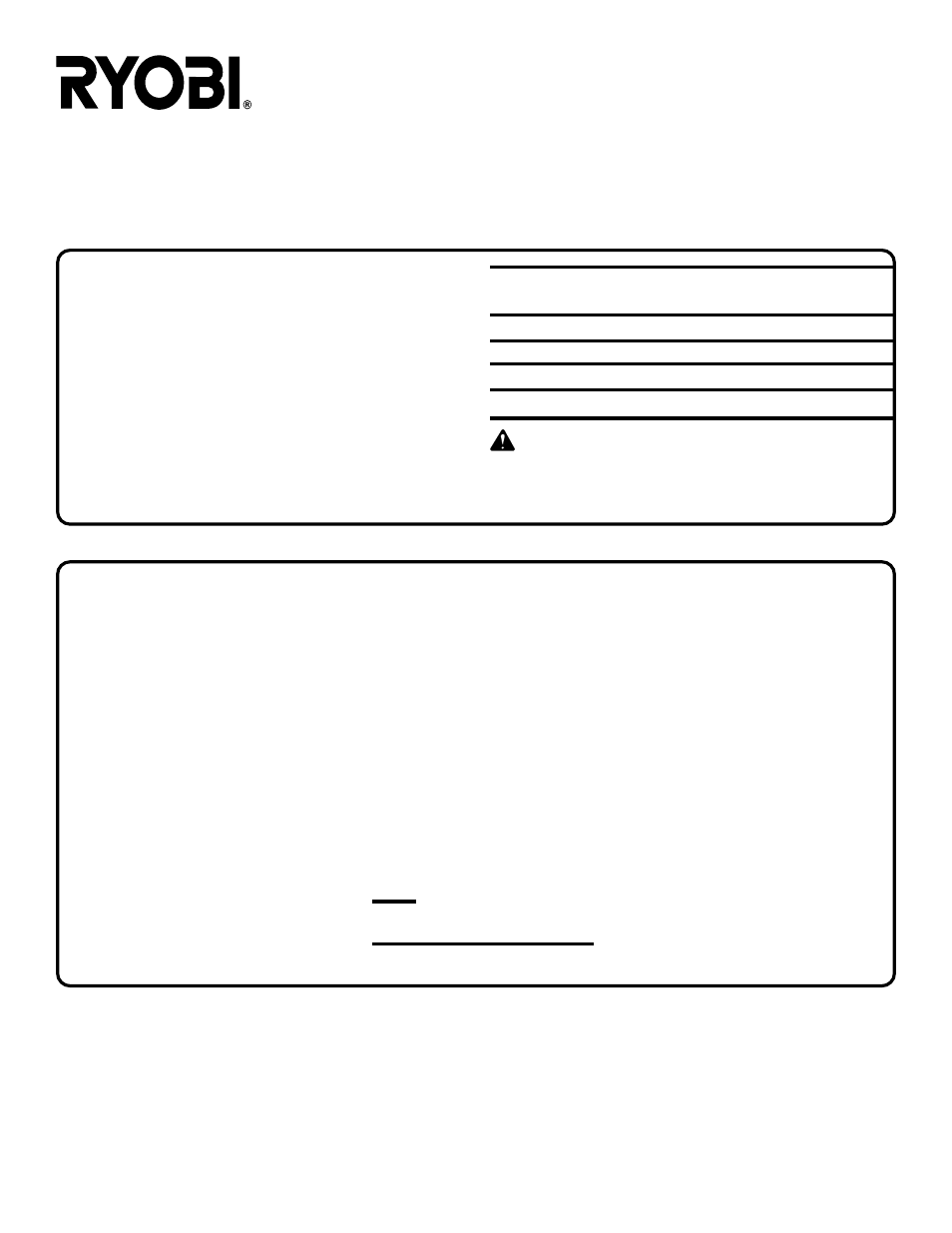 Service, Model no, Extension cord caution | Ryobi C358 User Manual | Page 20 / 20