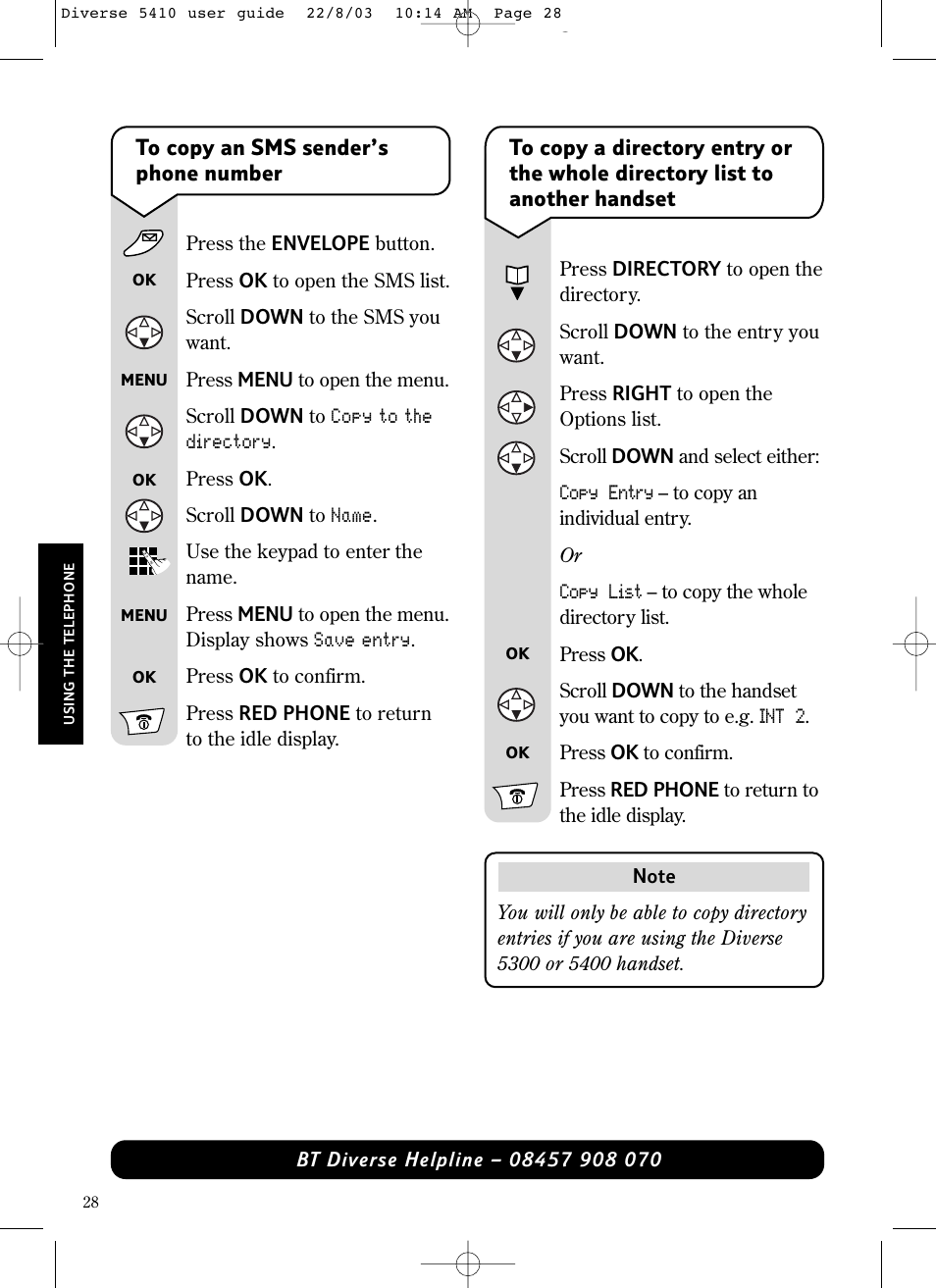 BT DIVERSE 5410 User Manual | Page 28 / 72