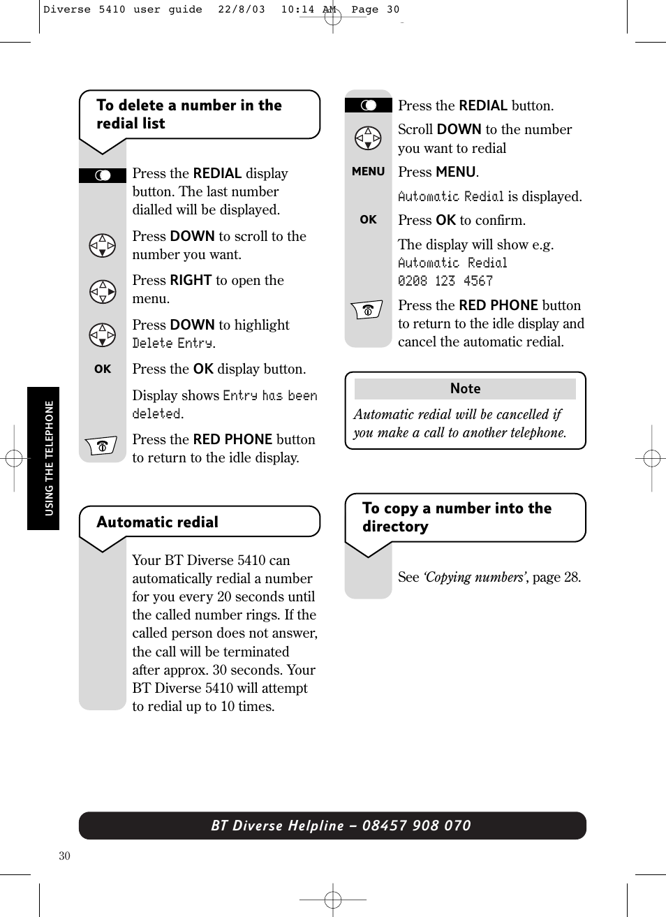 BT DIVERSE 5410 User Manual | Page 30 / 72