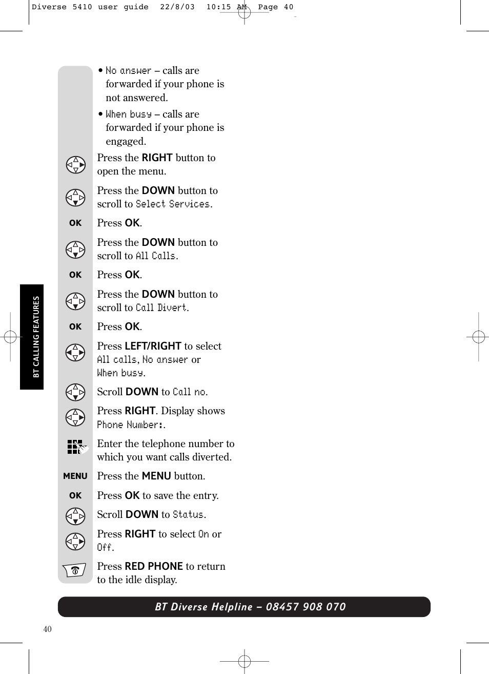 BT DIVERSE 5410 User Manual | Page 40 / 72