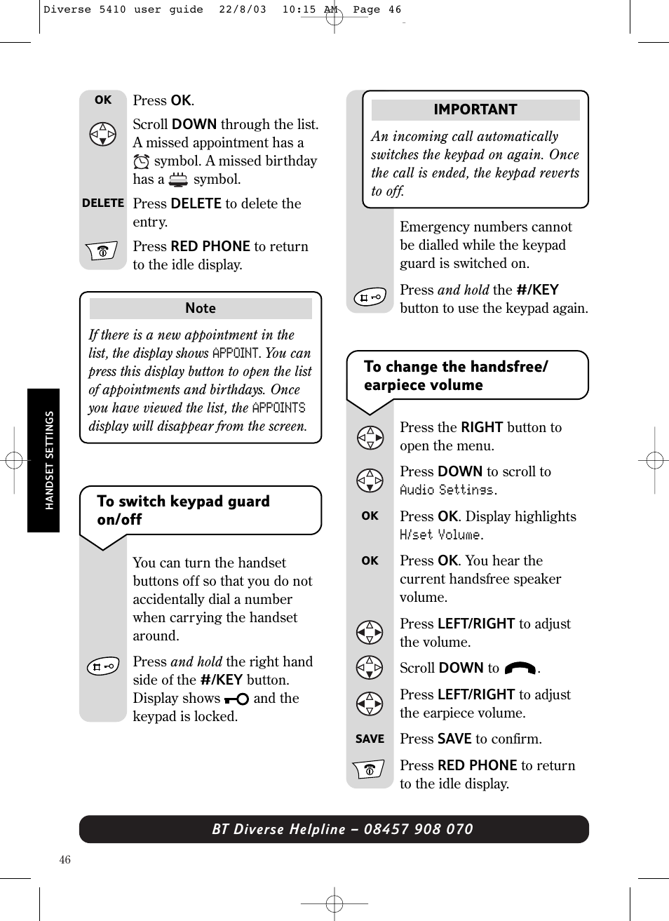 BT DIVERSE 5410 User Manual | Page 46 / 72