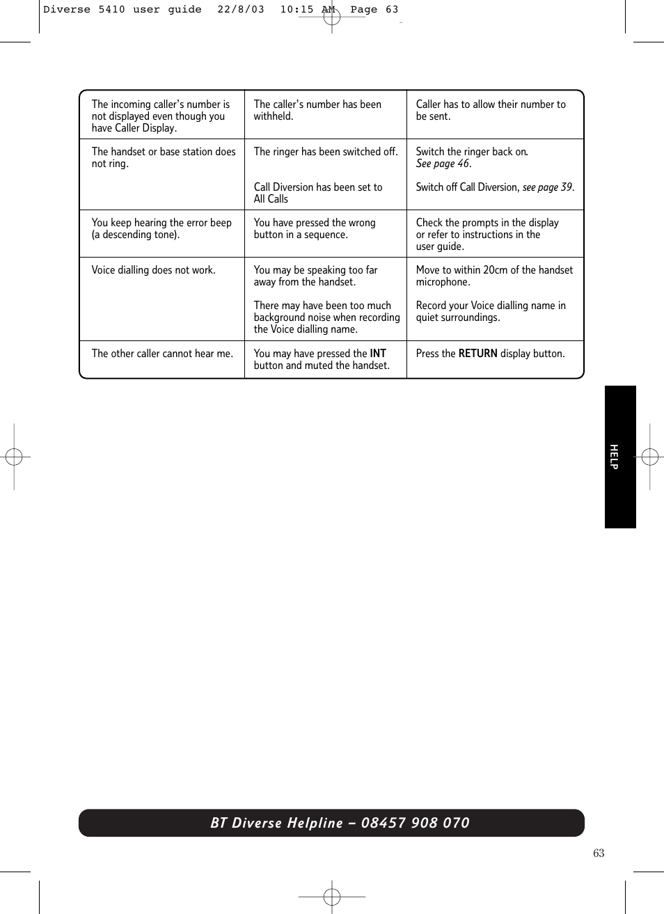 BT DIVERSE 5410 User Manual | Page 63 / 72