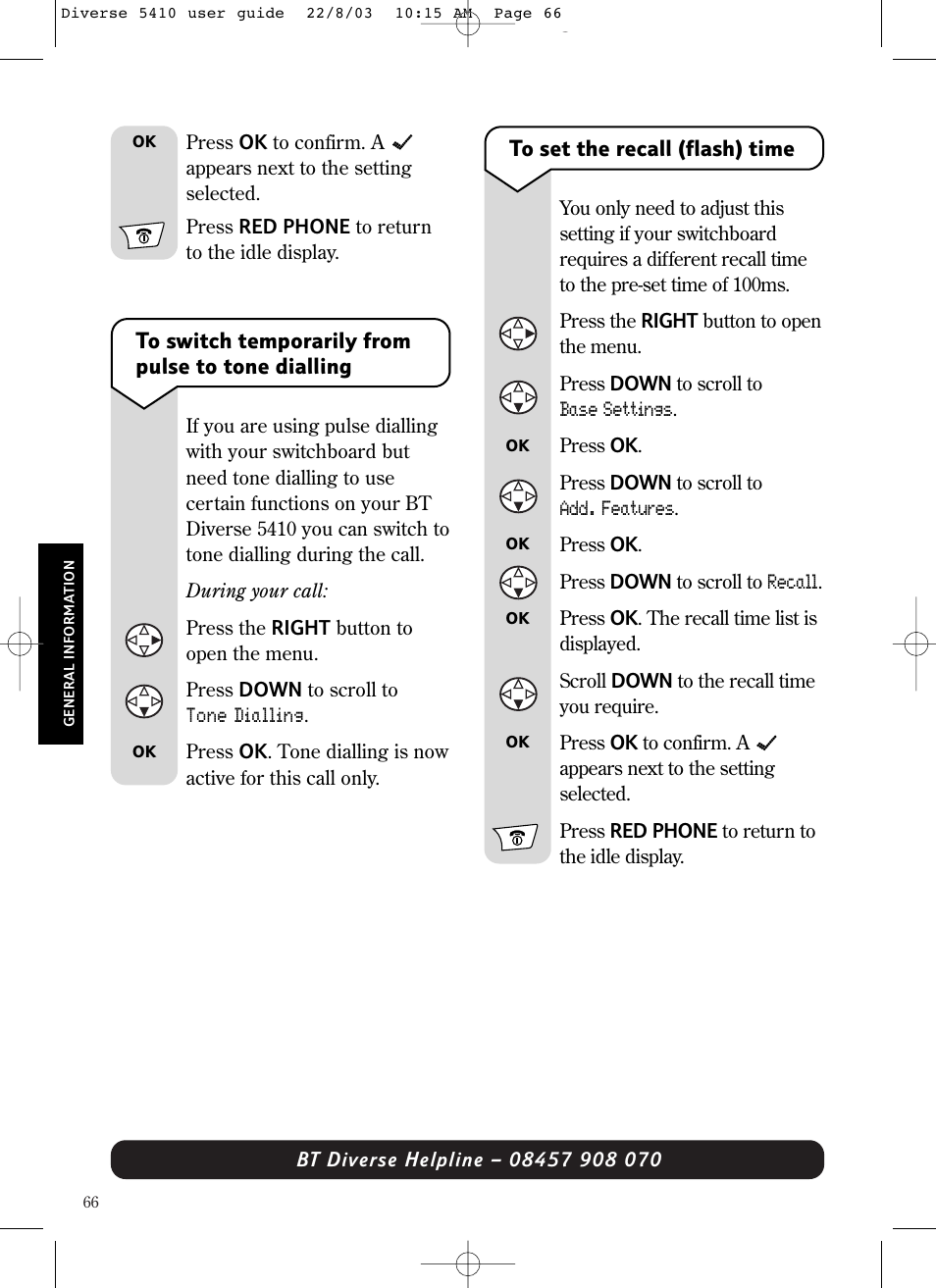 BT DIVERSE 5410 User Manual | Page 66 / 72