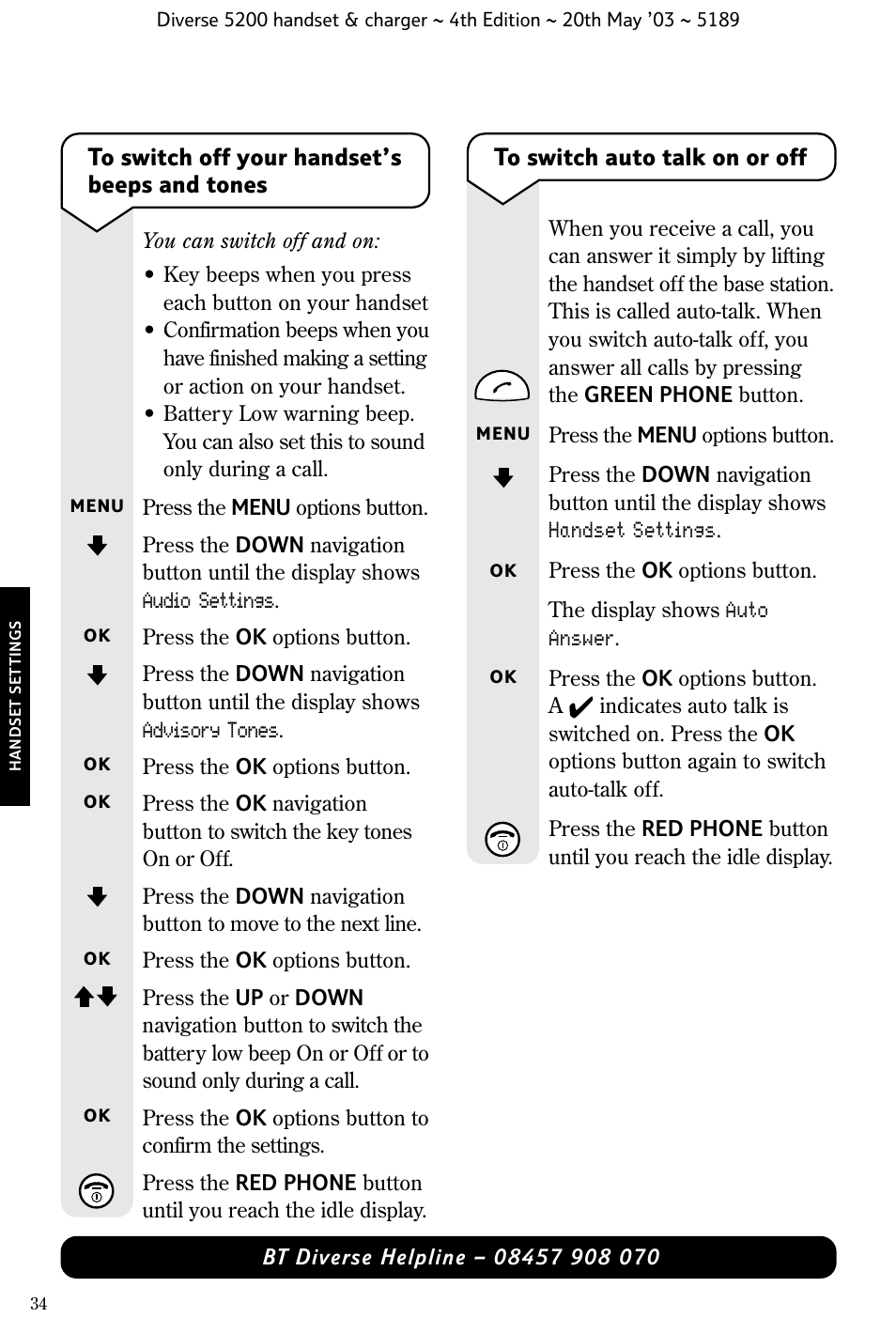 BT Diverse 5200 User Manual | Page 36 / 45