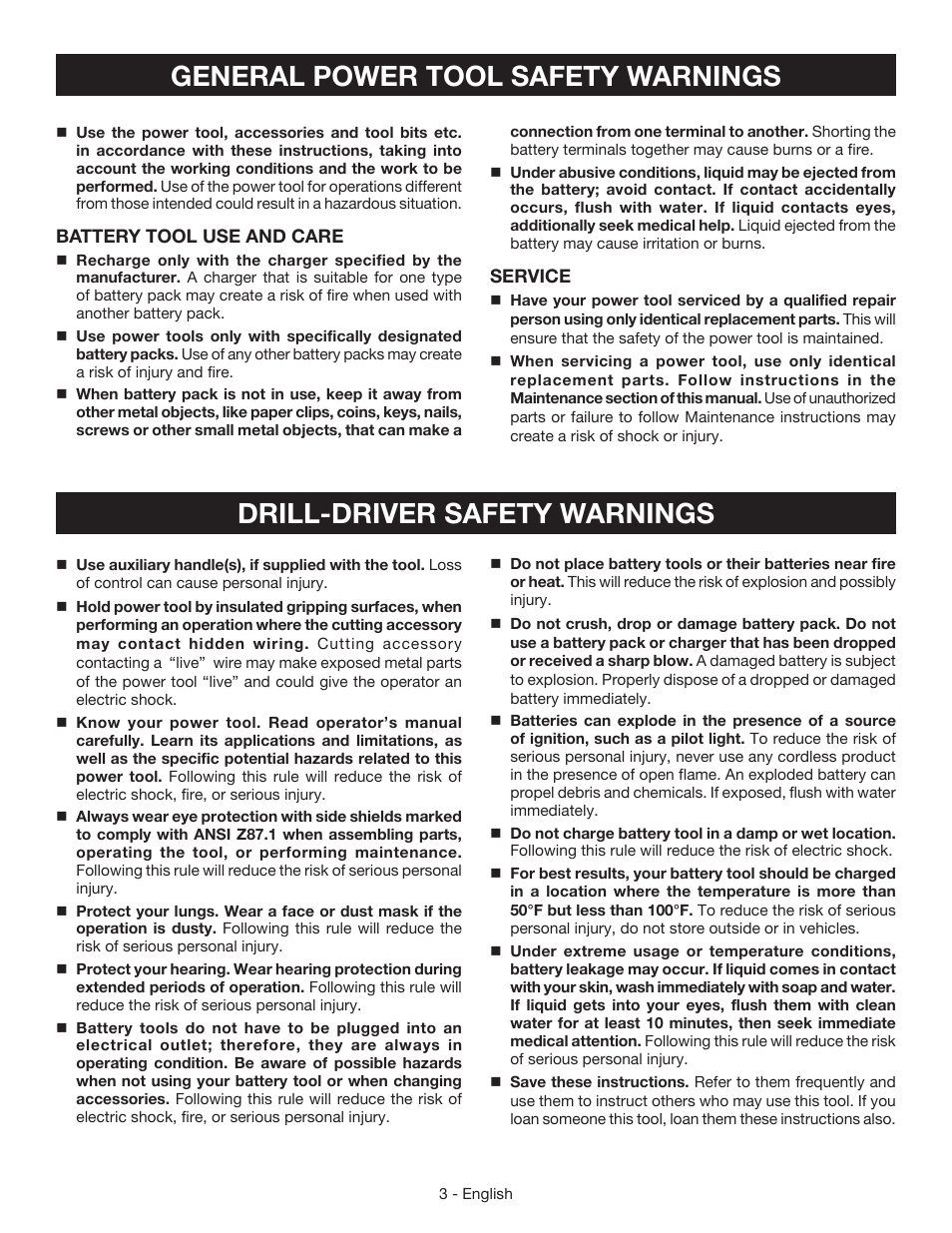 Ryobi HP496 User Manual | Page 3 / 24