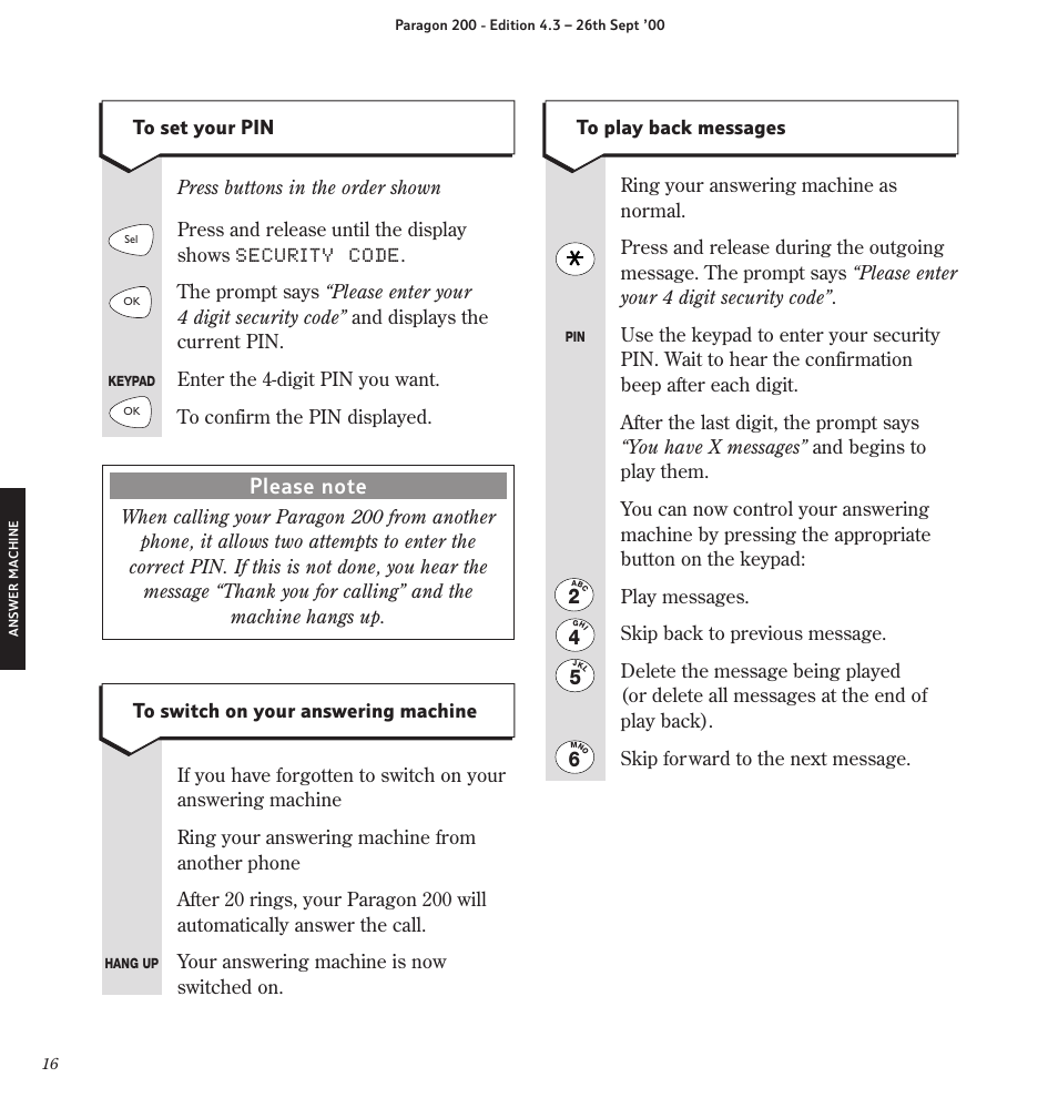 BT Paragon 200 User Manual | Page 19 / 28