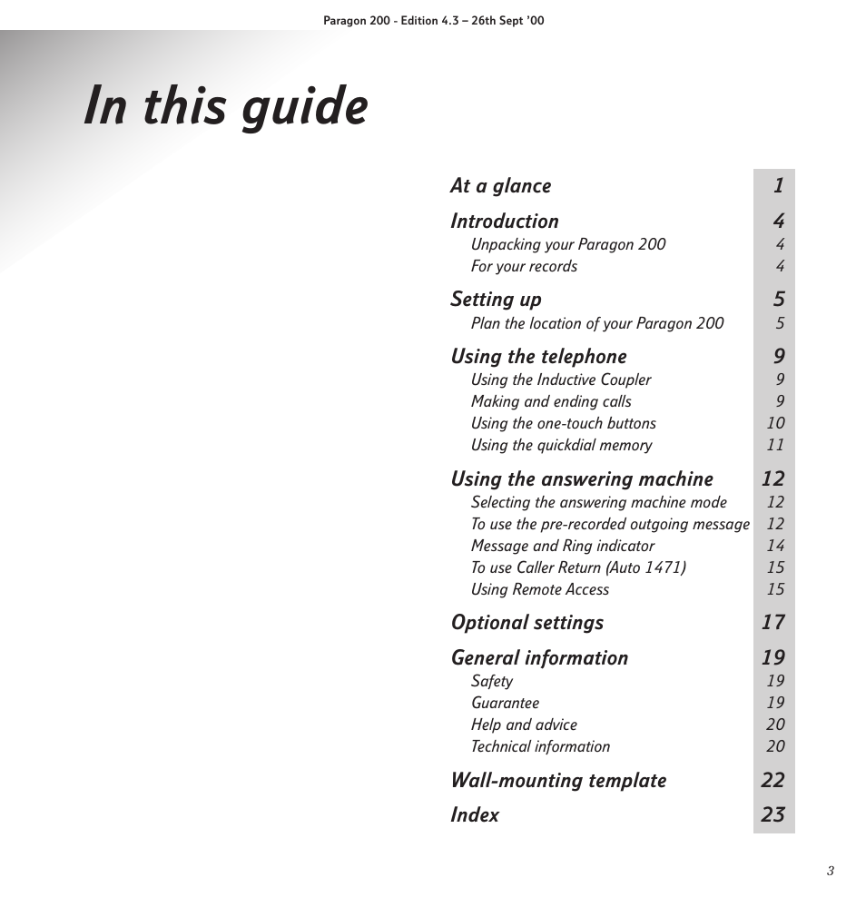 BT Paragon 200 User Manual | Page 6 / 28