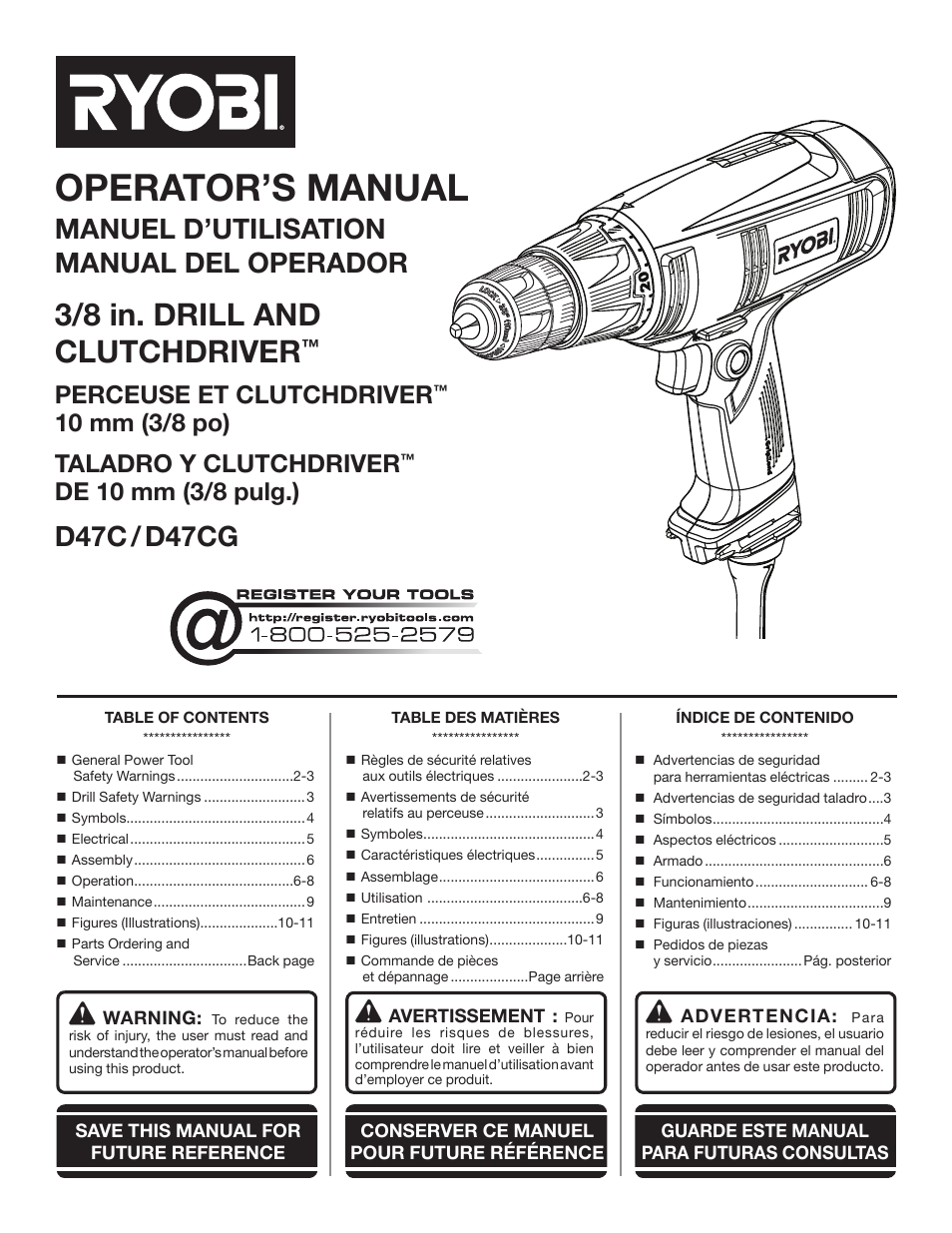 Ryobi D47C User Manual | 28 pages