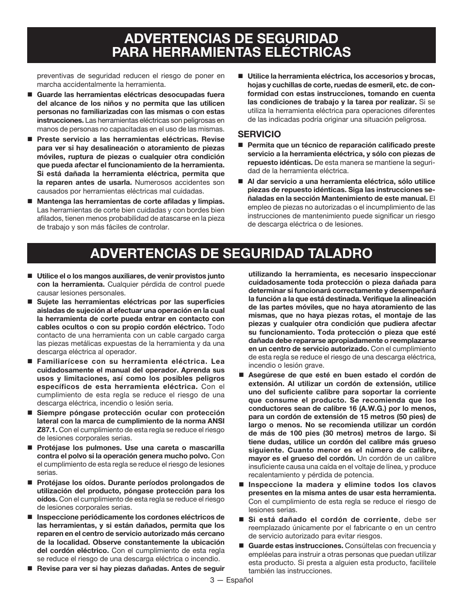 Servicio | Ryobi D47C User Manual | Page 19 / 28
