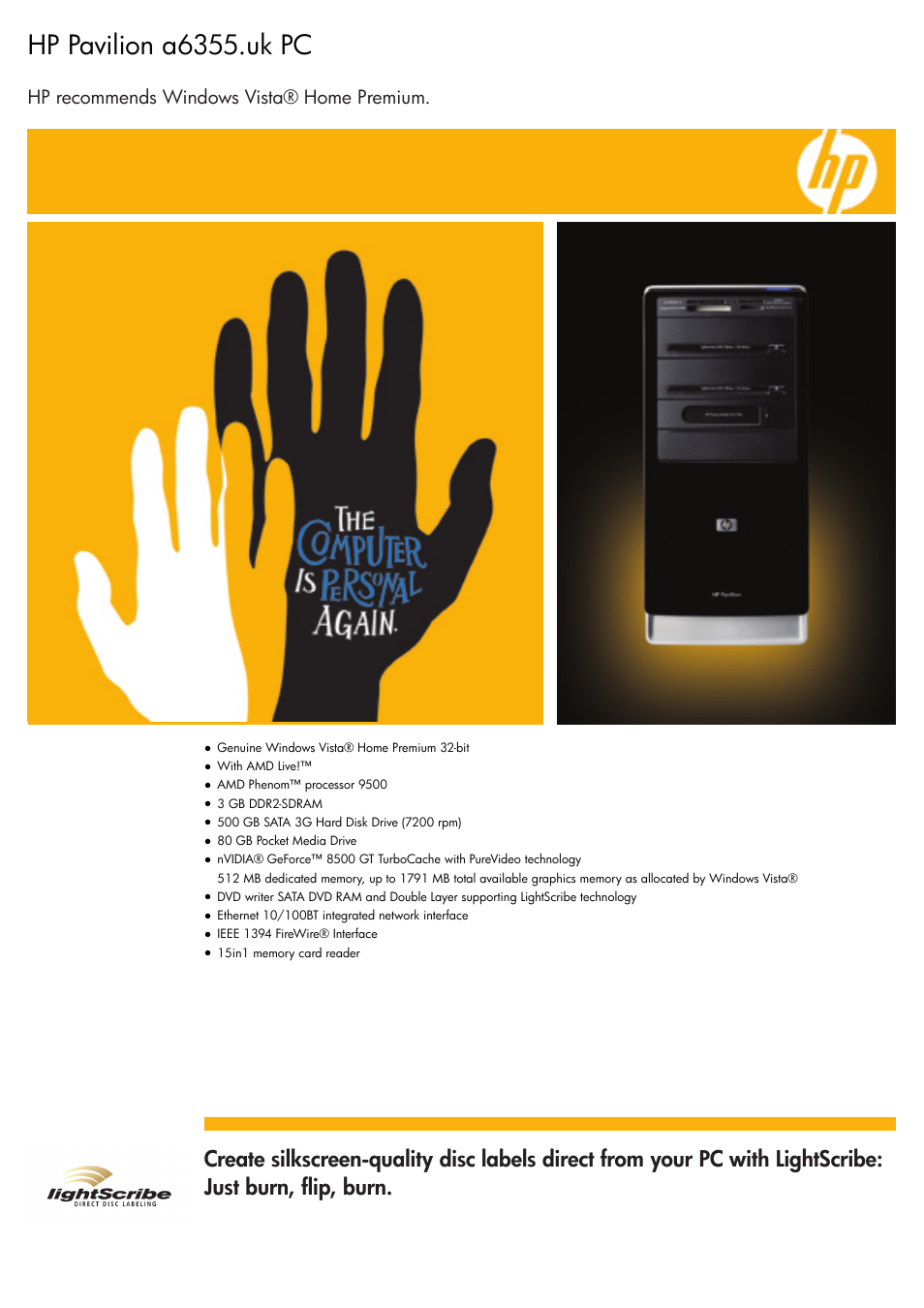 BT Pavilion A6355 User Manual | 2 pages