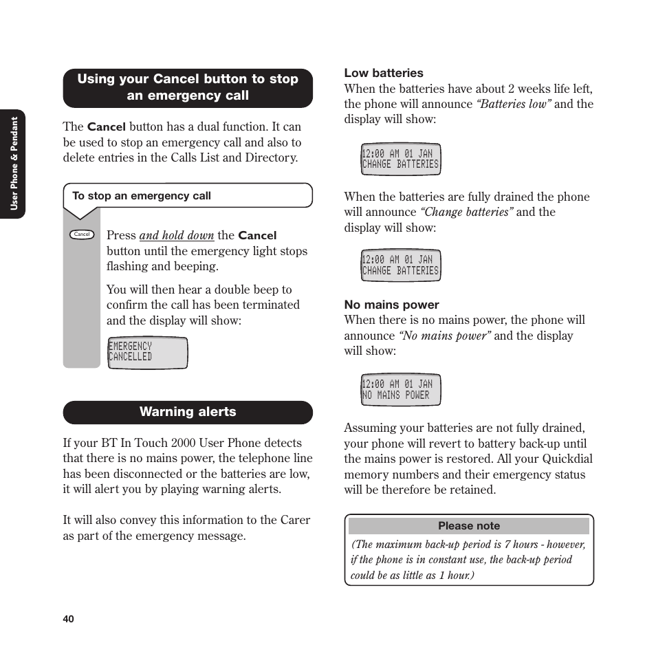 BT In Touch 2000 User Manual | Page 40 / 108