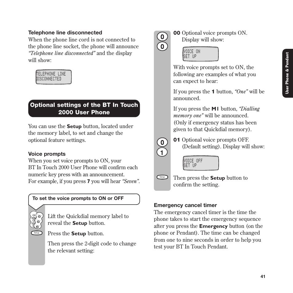 BT In Touch 2000 User Manual | Page 41 / 108