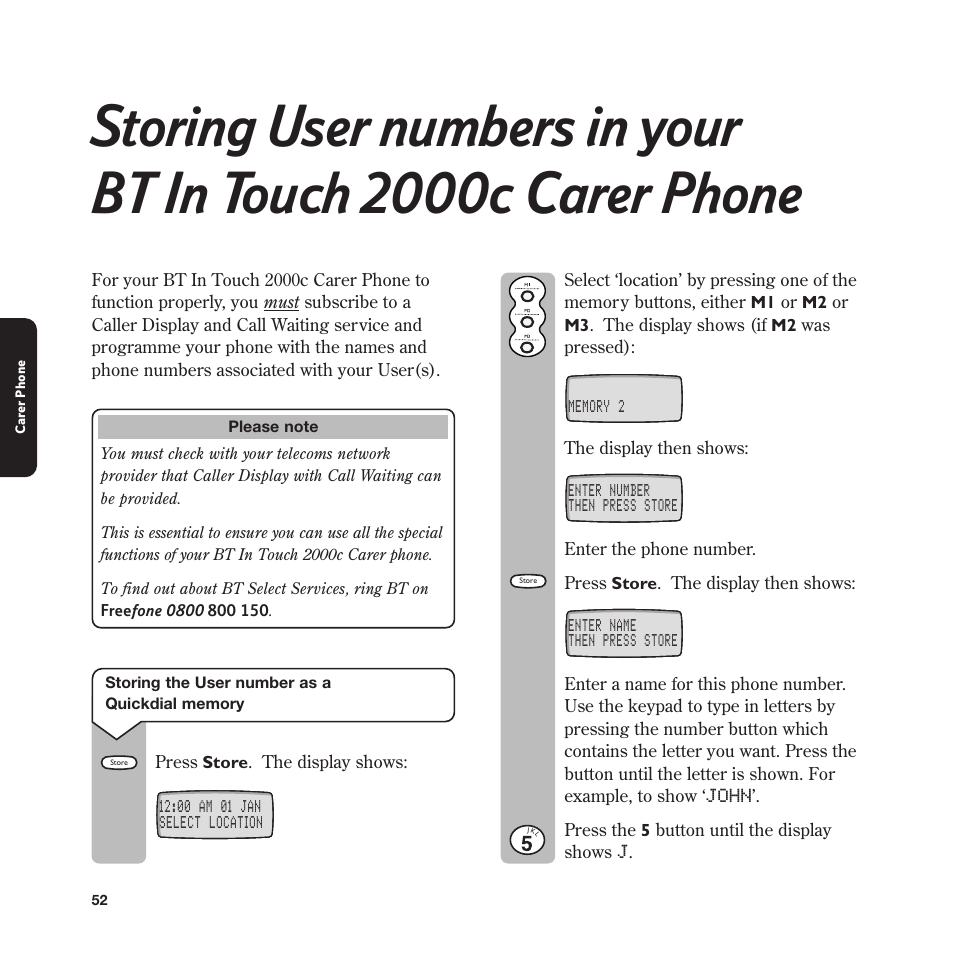 BT In Touch 2000 User Manual | Page 52 / 108