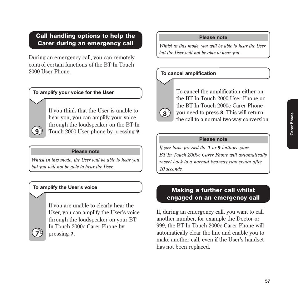 BT In Touch 2000 User Manual | Page 57 / 108