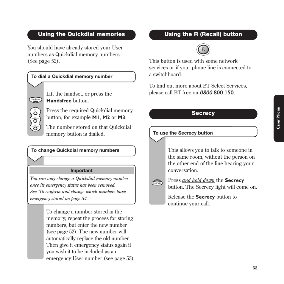 BT In Touch 2000 User Manual | Page 63 / 108