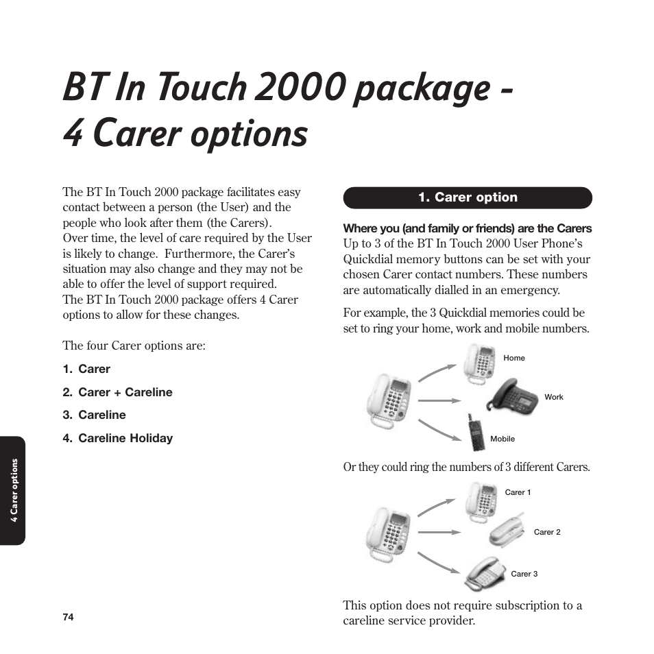 BT In Touch 2000 User Manual | Page 74 / 108