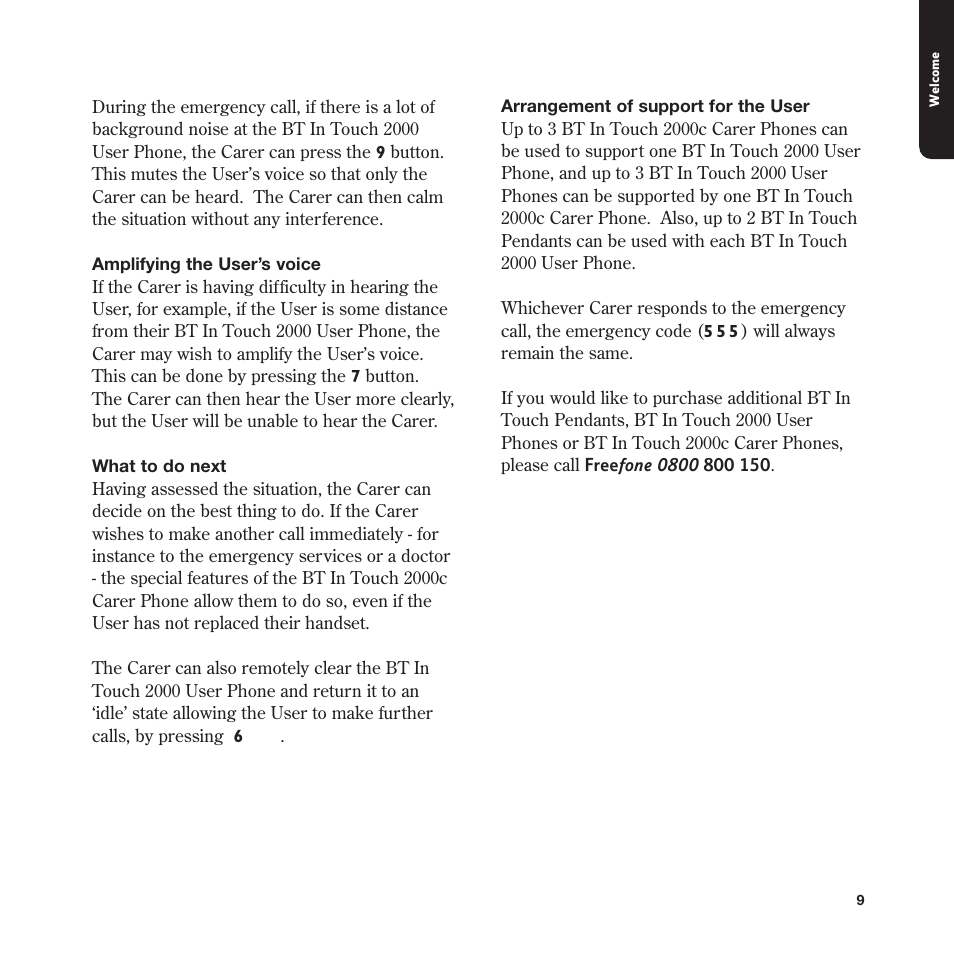 BT In Touch 2000 User Manual | Page 9 / 108
