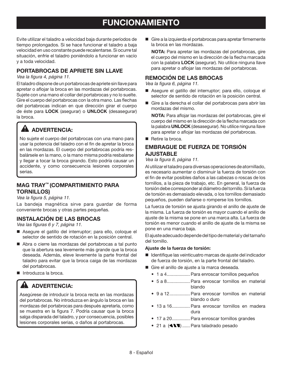 Funcionamiento | Ryobi HJP002 User Manual | Page 26 / 32