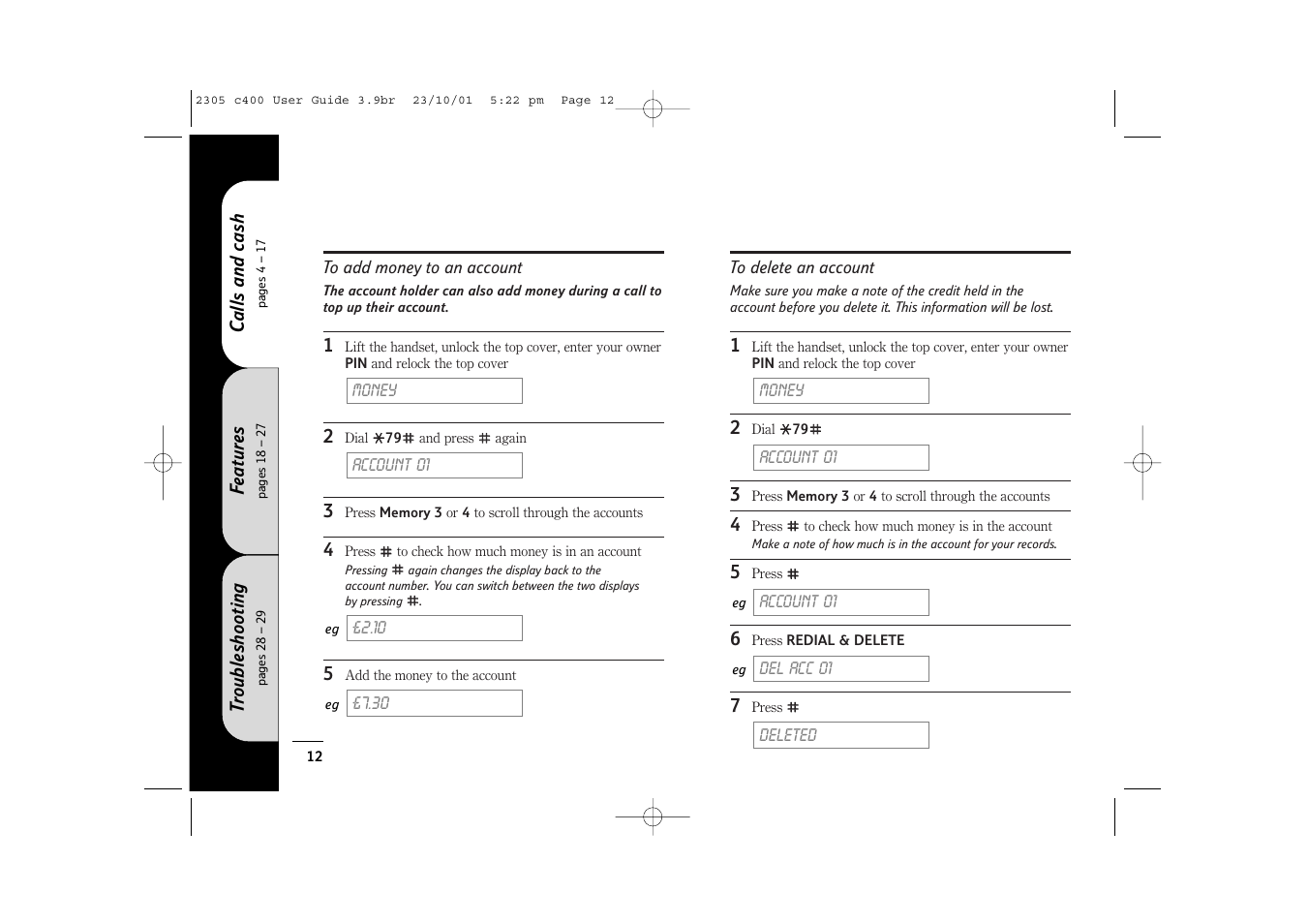 BT 400 User Manual | Page 12 / 36