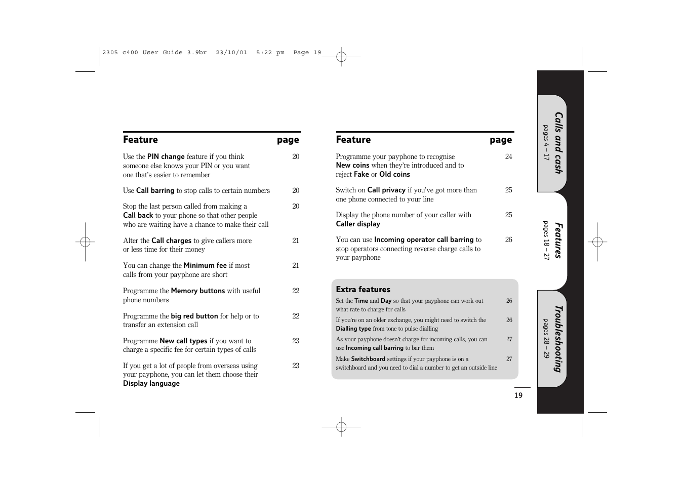 BT 400 User Manual | Page 19 / 36