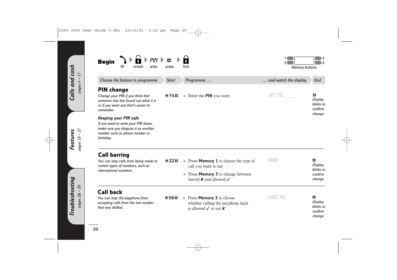 BT 400 User Manual | Page 20 / 36