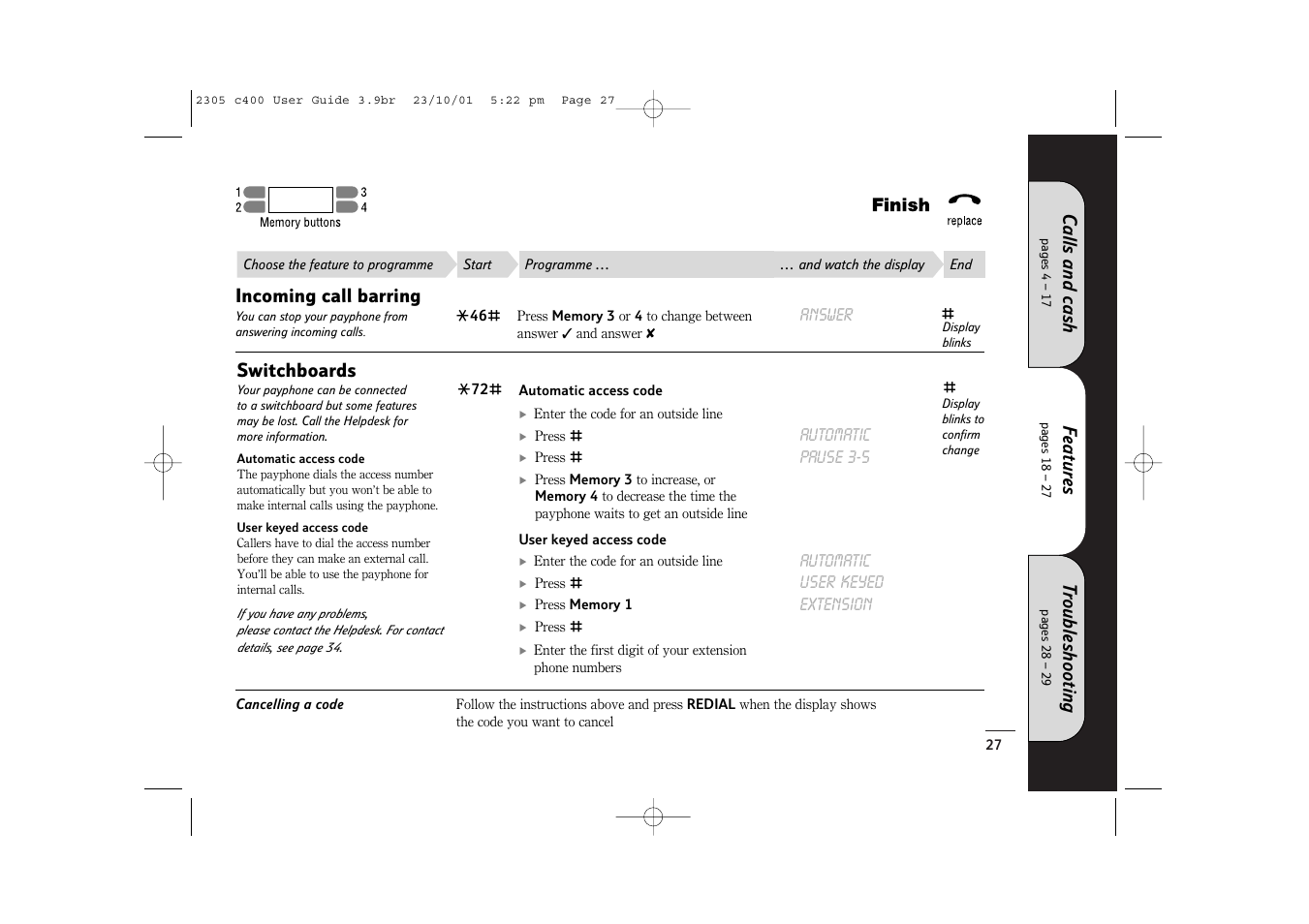 BT 400 User Manual | Page 27 / 36