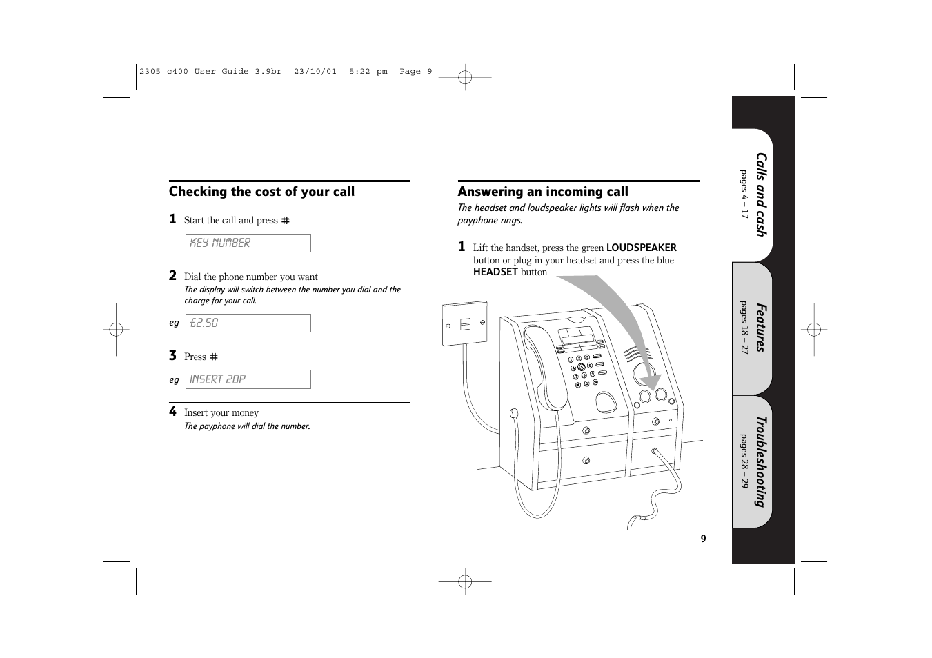 BT 400 User Manual | Page 9 / 36