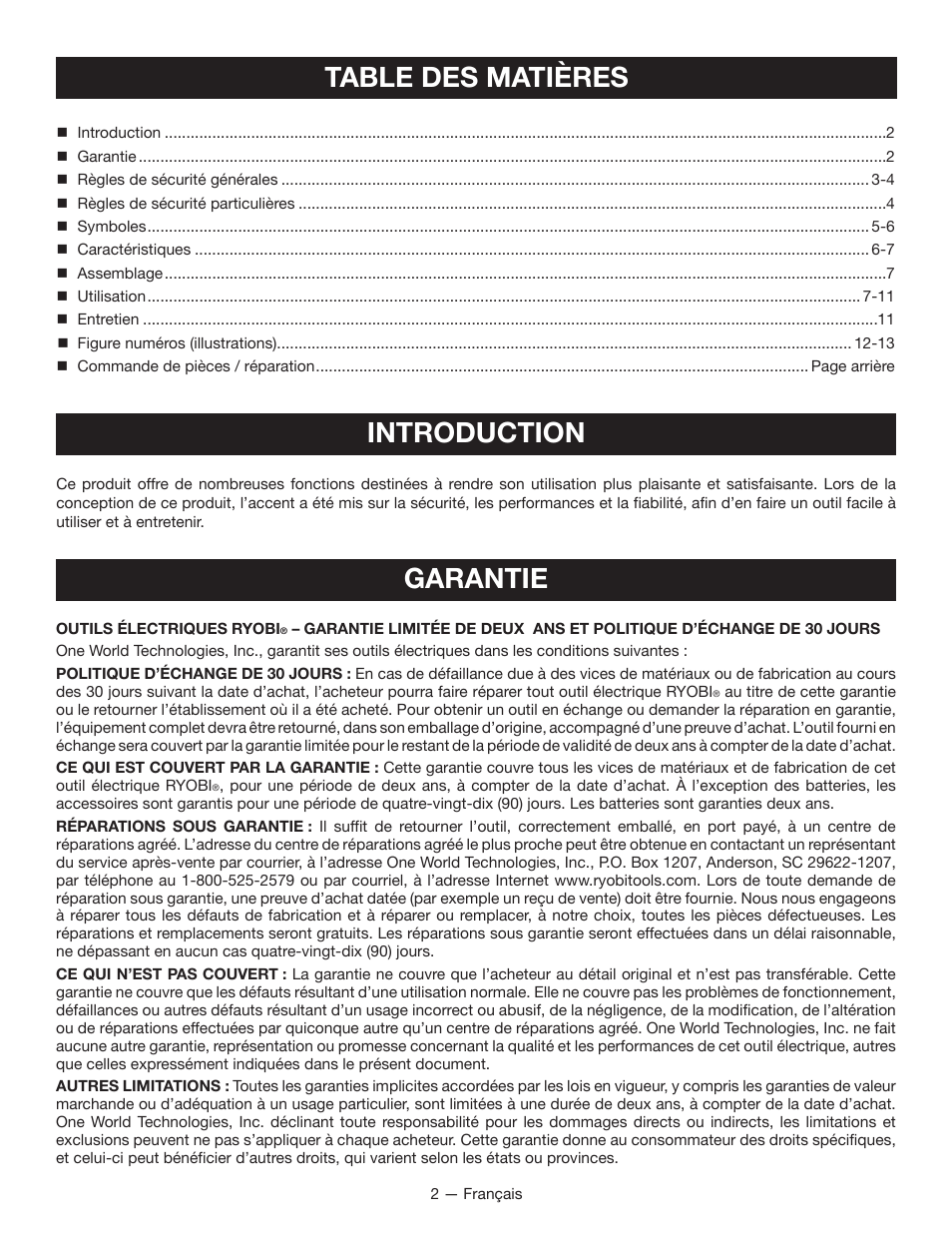 Ryobi P201 User Manual | Page 12 / 36