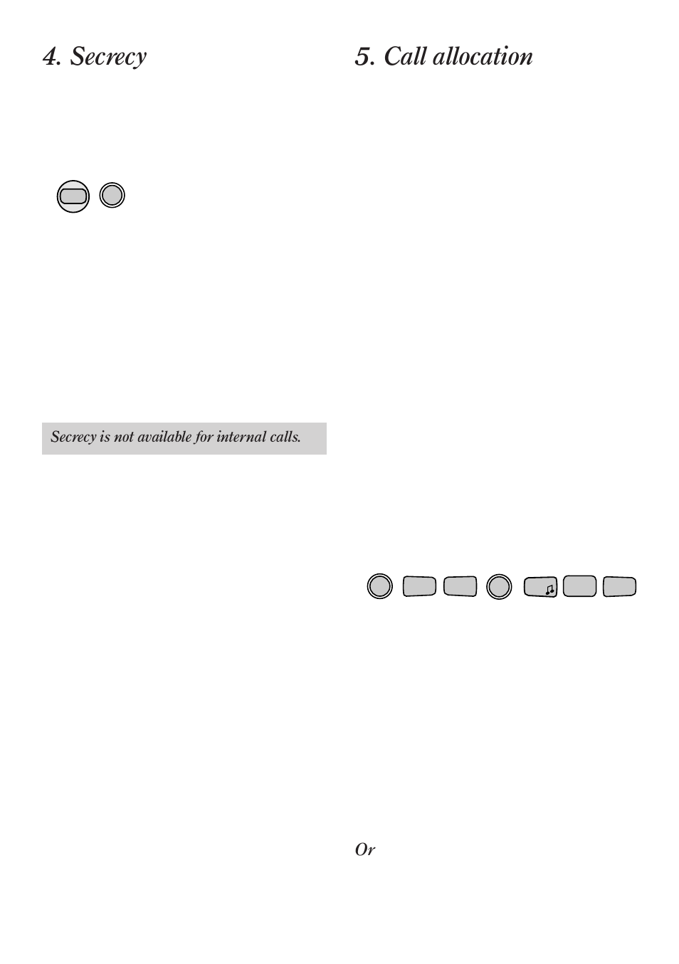 Secrecy, Call allocation | BT Diverse 2010 User Manual | Page 24 / 40