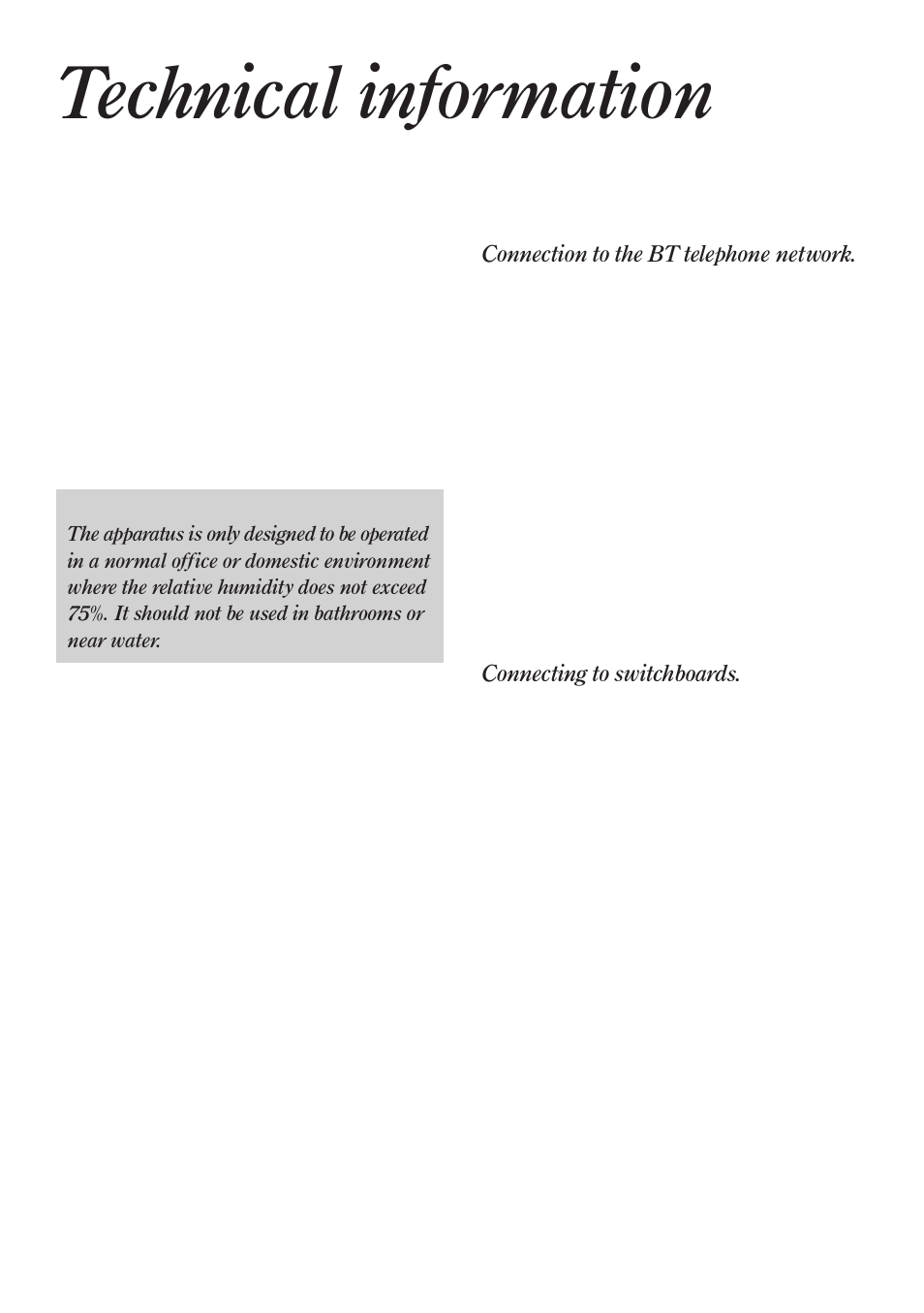 Technical information | BT Diverse 2010 User Manual | Page 37 / 40
