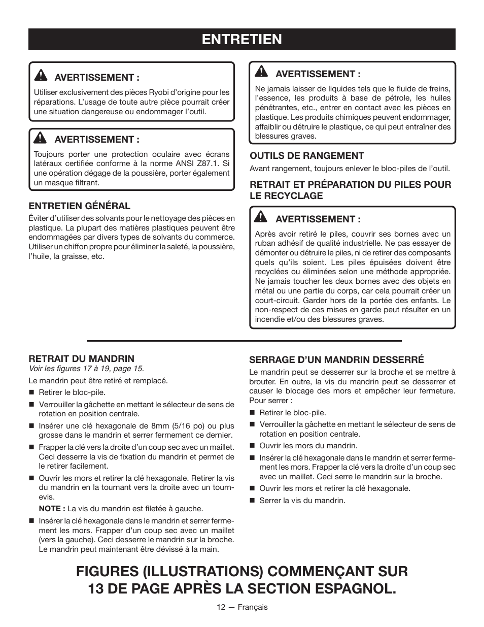 Ryobi P212B User Manual | Page 23 / 40