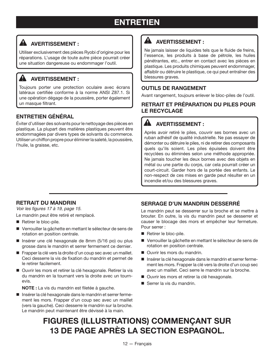 Ryobi P212G User Manual | Page 23 / 40